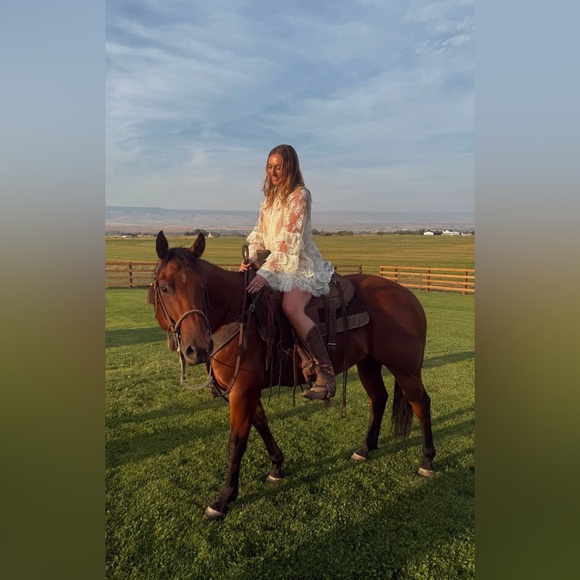 NWOT Show Me Your Mumu Joelle Lace Mini Dress size XL with slip - Picture 6 of 9